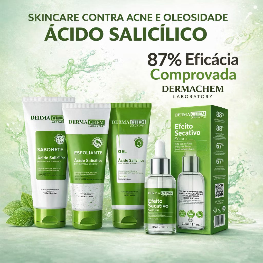 Kit Skincare Dermachem Ácido Salicílico – Controle da Acne e Oleosidade