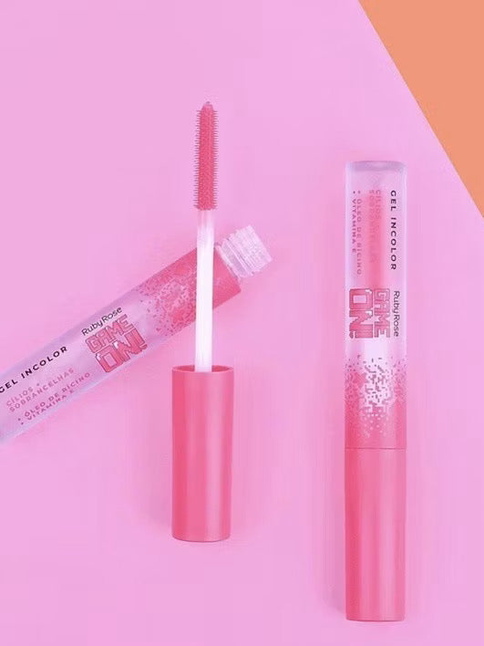 Gel Incolor para Cílios e Sobrancelhas Ruby Rose Game On – Alta Fixação com Óleo de Rícino e Vitamina E