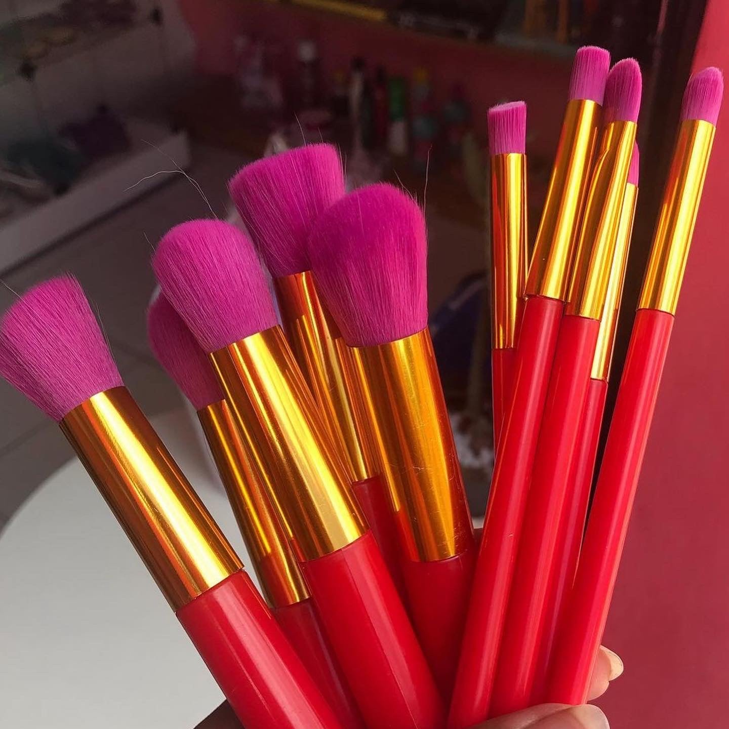 Kit Pincel Kabuki para Maquiagem – Acabamento Profissional e Alta Precisão