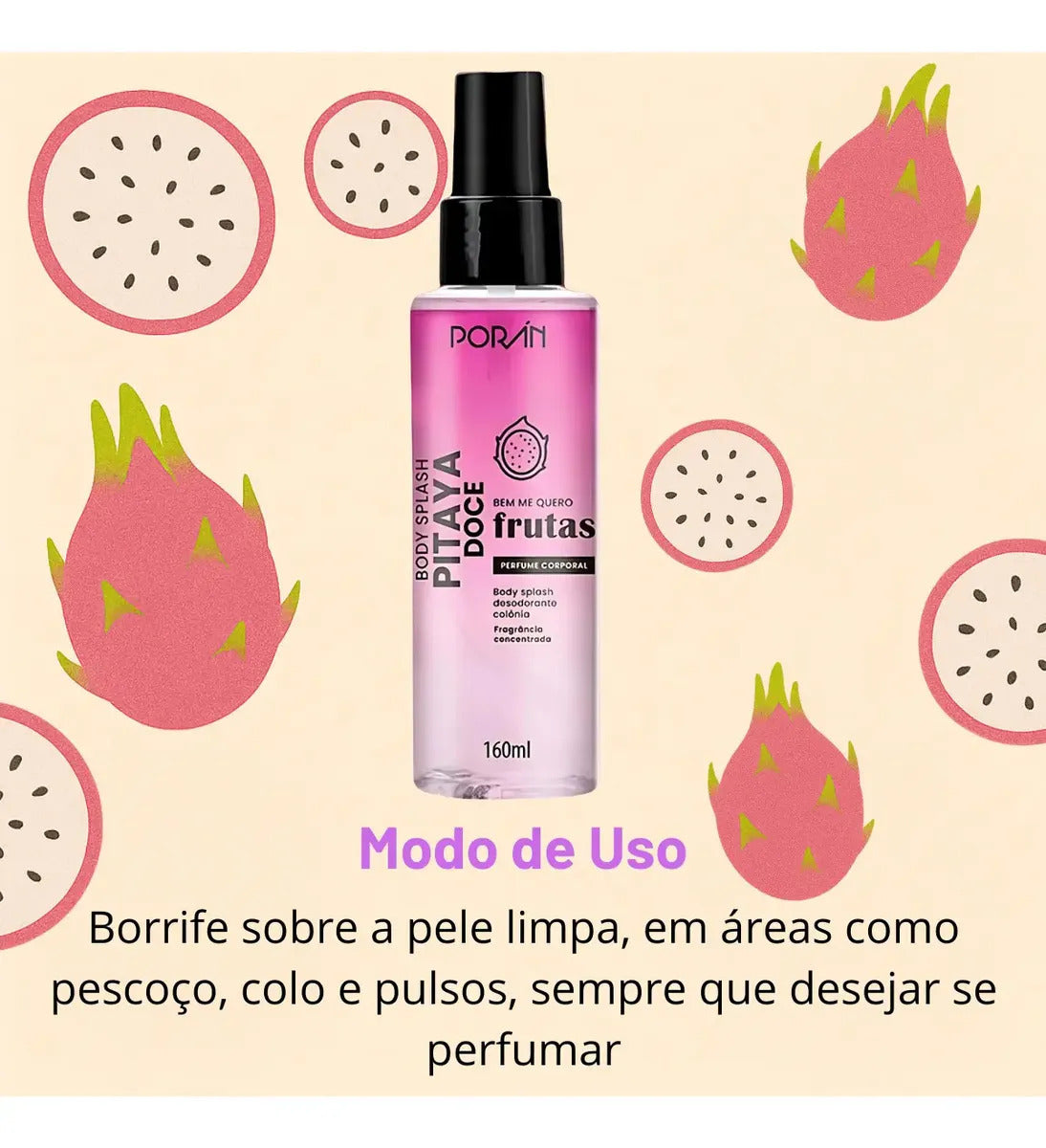 Body Splash Porán 160ml – Fragrâncias Refrescantes