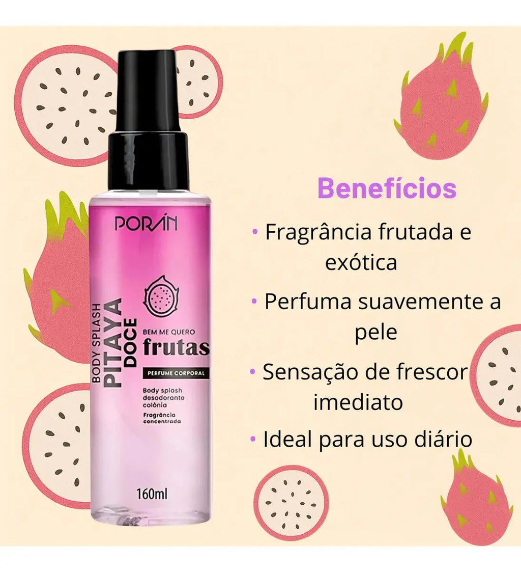 Body Splash Porán 160ml – Fragrâncias Refrescantes